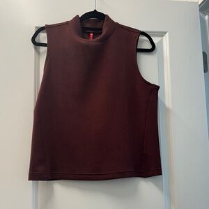 SPANX High-Neck Burgundy Tank Top